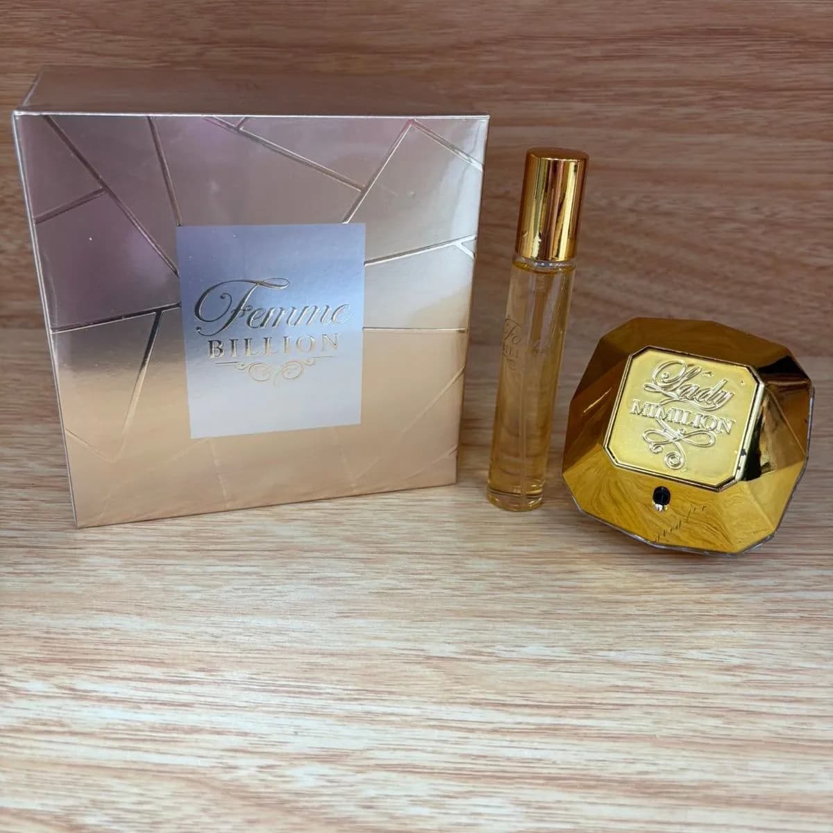 Zestaw Perfume Femme Billion 2w1 100ml+20ml Złoty Diament