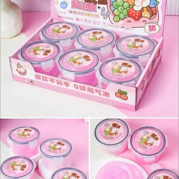 Zabawki Slime Fruit Party w słoikach 6 szt