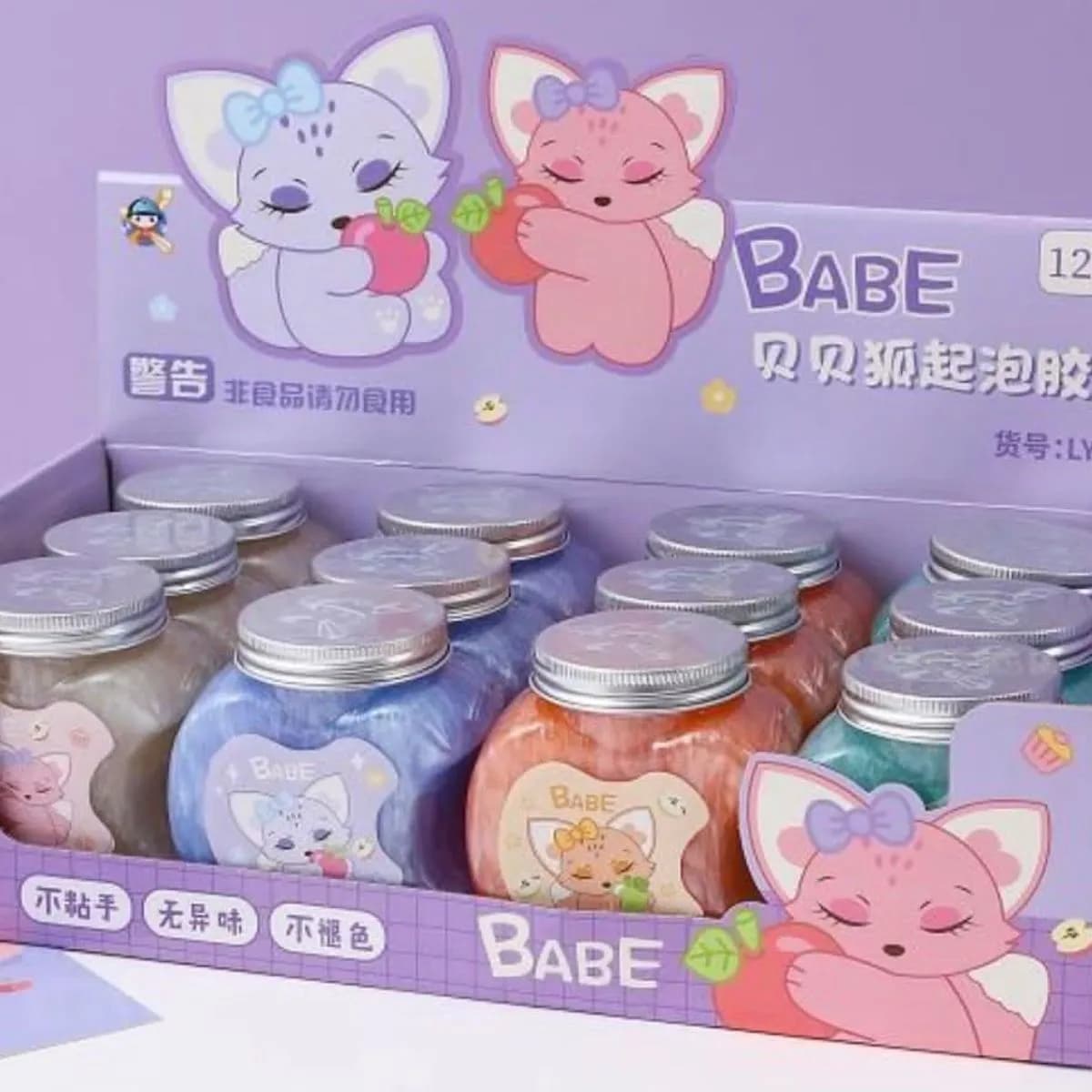 Zabawki Slime Babe w słoikach 12 szt