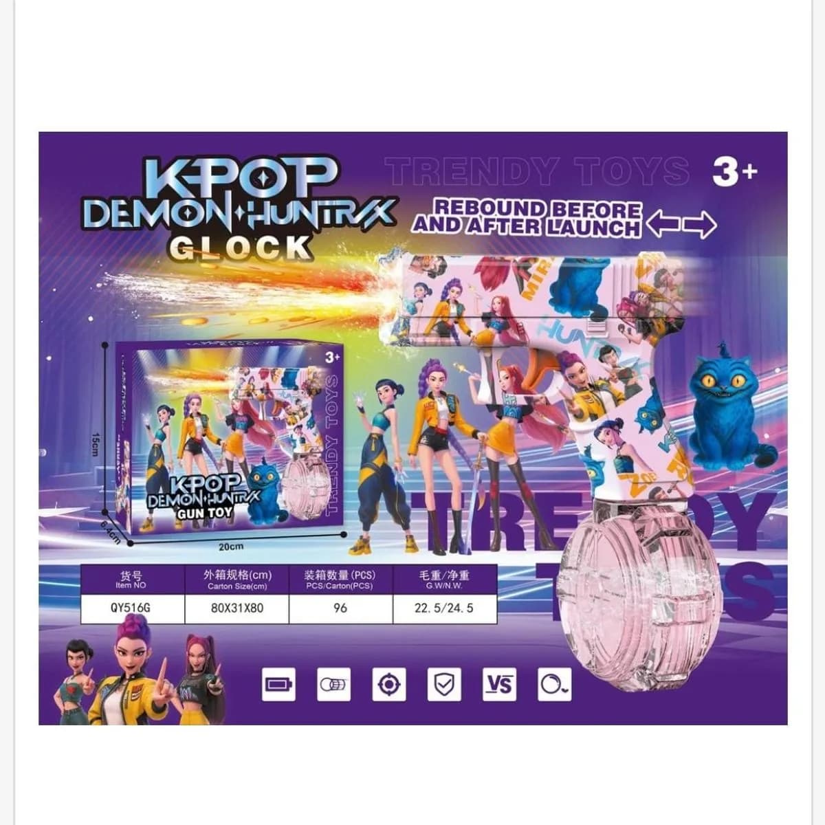 Pistolet Demon Hunter Kpop Trendy Toys 3+