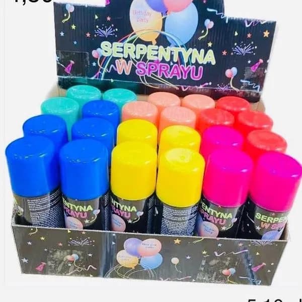 Serpentyna w Sprayu kolorowa, opak. 24 szt