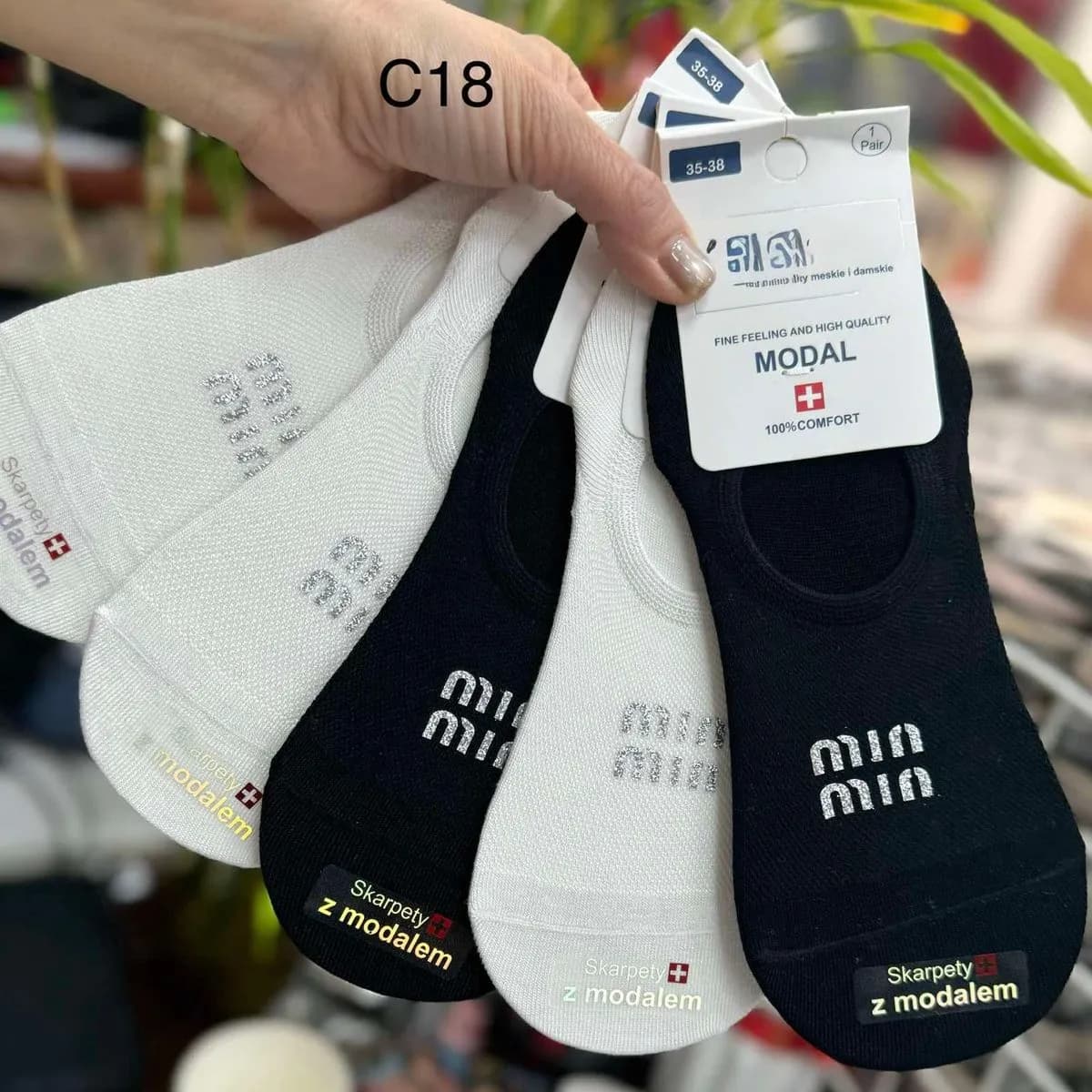 Skarpetki damskie modal 100% comfort C18 35-38