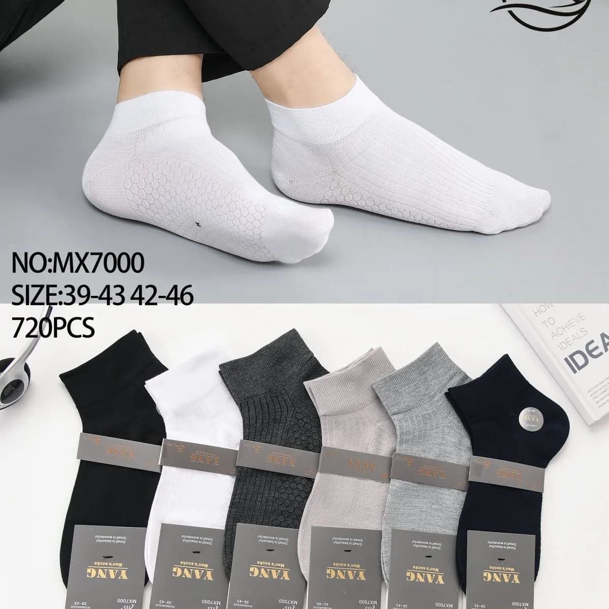 Skarpetki męskie Yang NO-MX7000 roz. 39-44, 6 kolorów