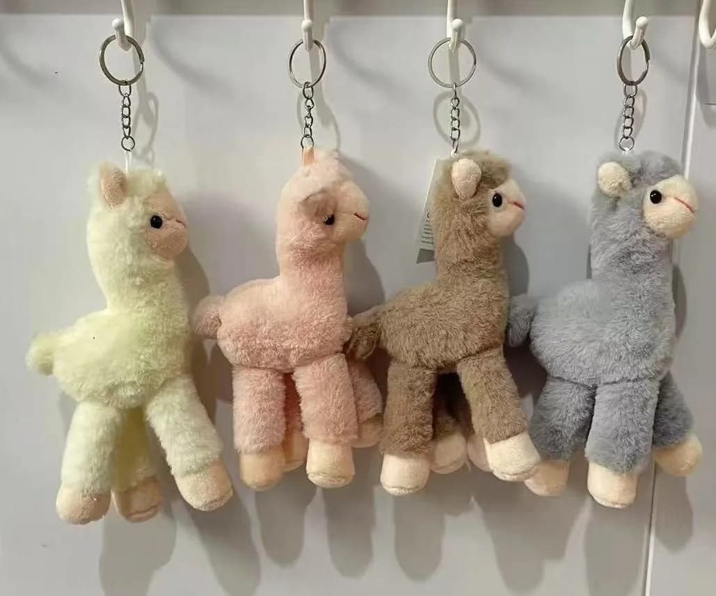 Brelok do Kluczy Pluszowa Alpaka Lama Mix Kolorów 12szt