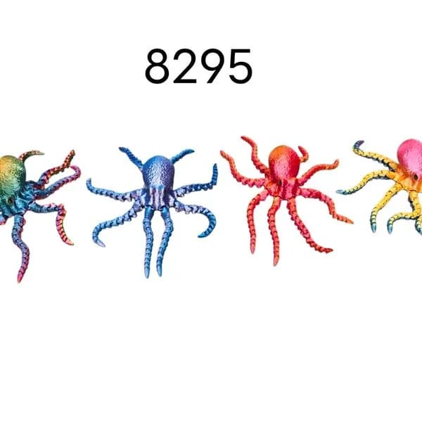 Brelok do Kluczy 3D Ośmiornica Mix Kolorów 12 szt.