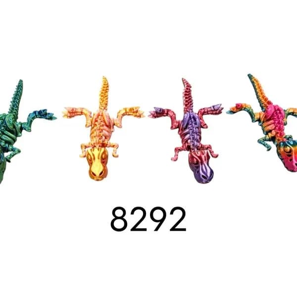 Brelok do Kluczy 3D Dinozaur Szkielet Ruchomy 12 szt. Mix