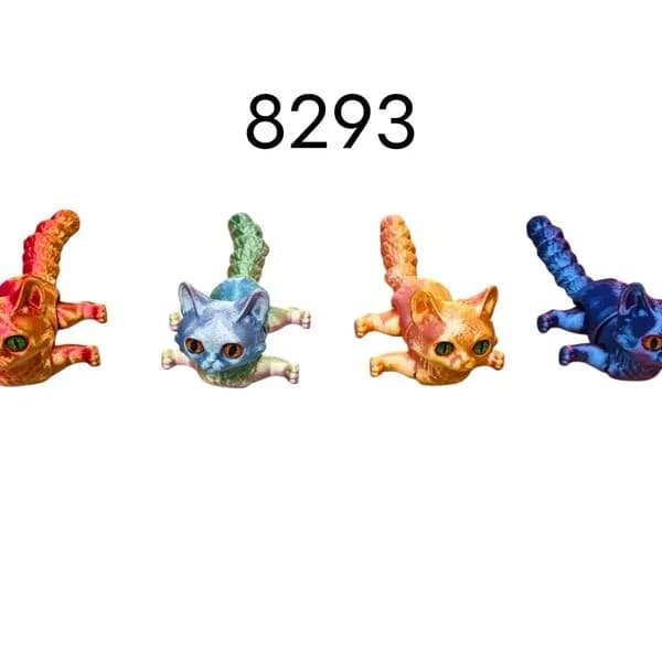 Brelok 3D Kotek Mix Kolorów 12 szt.