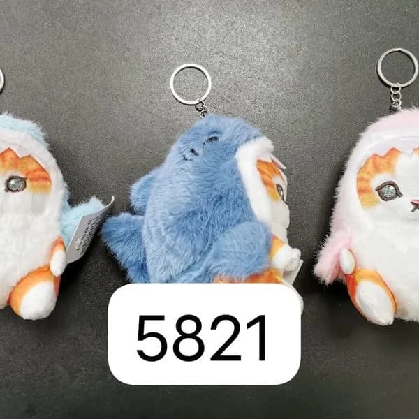 Brelok Kot Rekin Pluszowy Maskotka 10cm 24szt