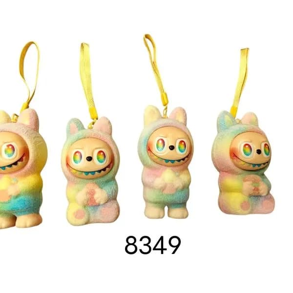 Brelok Squishy Labubu Tęczowy Gniotek Antystresowy 10 szt.