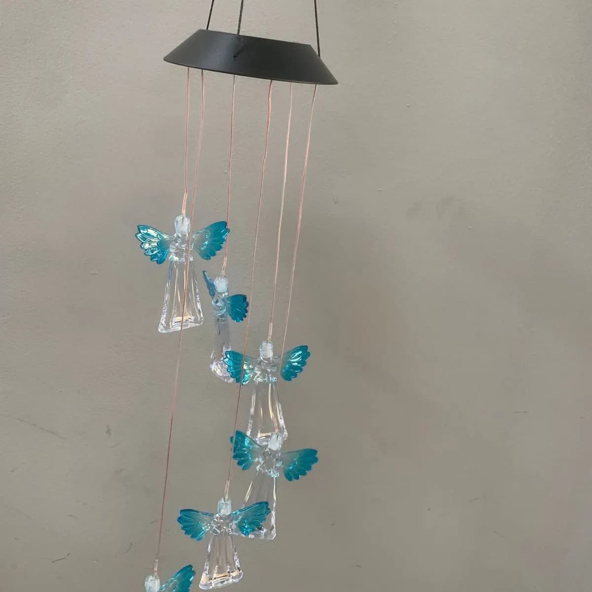 Lampka Solarna Wisząca Girlanda Aniołki 6 szt. Niebieskie