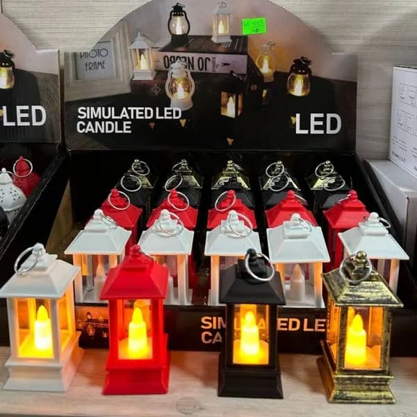 Lampki LED symulujące świeczki w kształcie lampionów