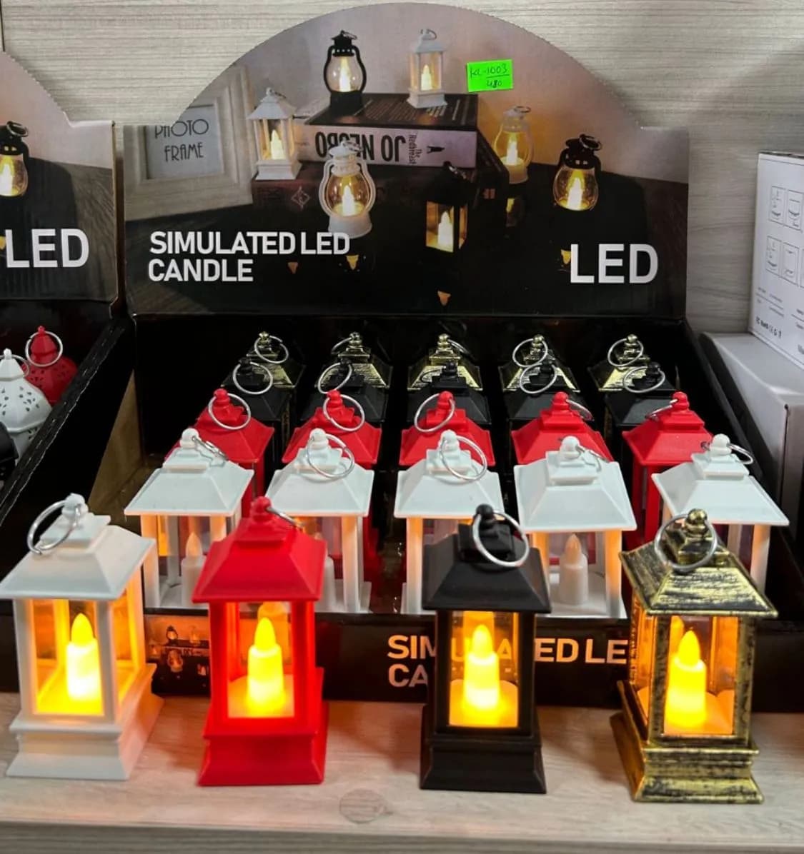 Lampki LED symulujące świeczki w kształcie lampionów