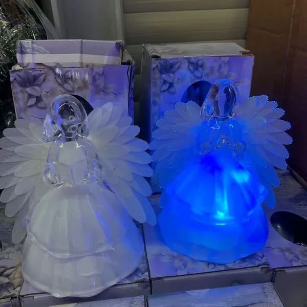 Lampki LED Anioł Świecący Biały i Niebieski