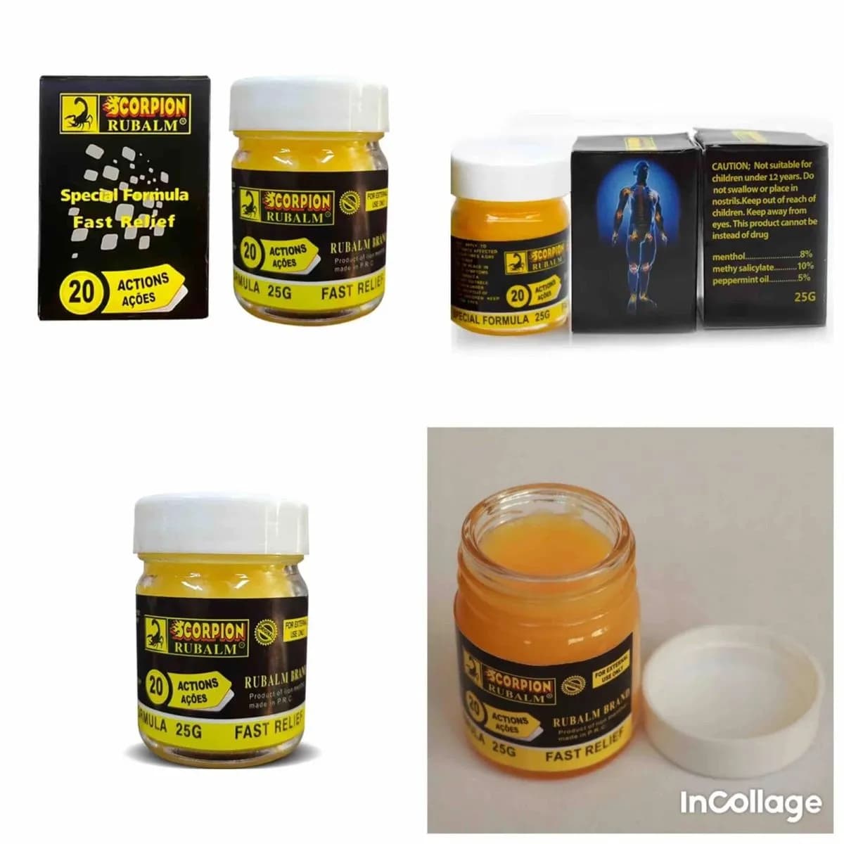 SKORPION Mocna Maść Przeciwbólowa Rubal Fast Relief 25g