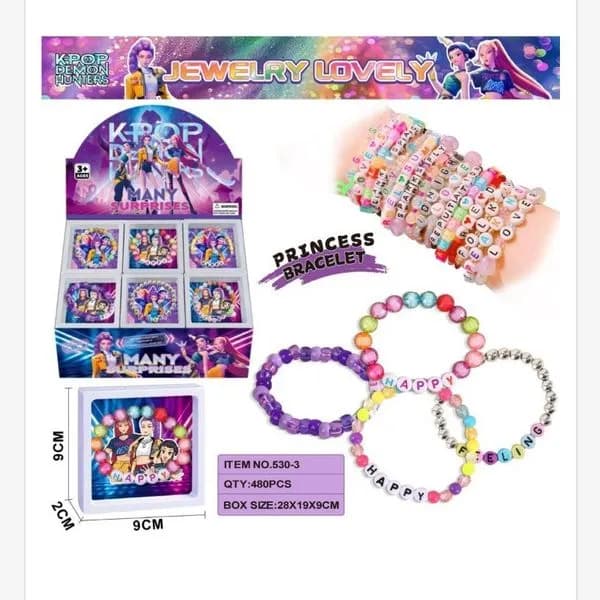 Zabawki Kpop Jewelry Lovely - bransoletki 12pc BOX 28x19x9cm