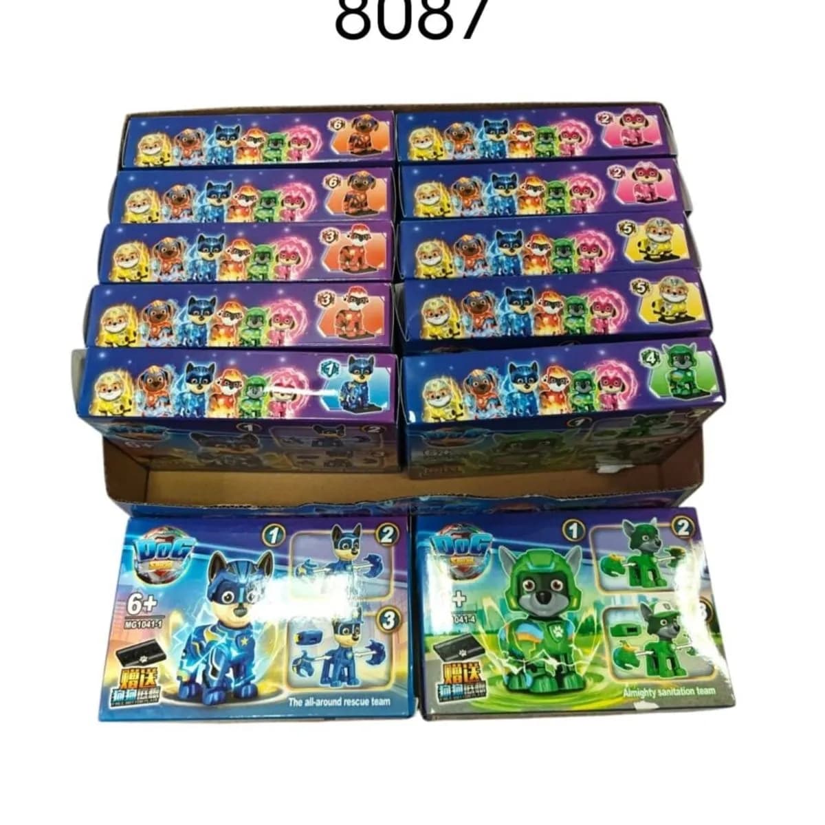 Klocki Psi Patrol Dog Squad Figurki do Składania 12 szt.