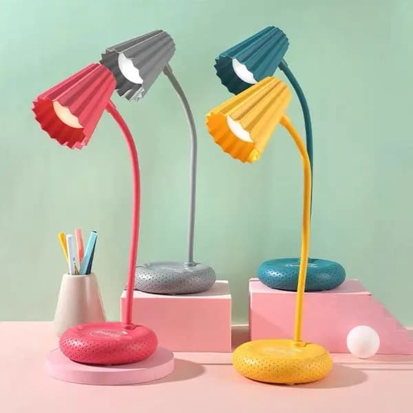 Lampka na noc biurkowa elastyczna plisowany klosz mix 6 szt.