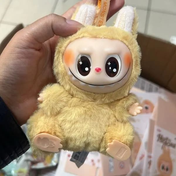 Labubu V2 - Pluszowa Zawieszka Brelok The Monsters, Żółta