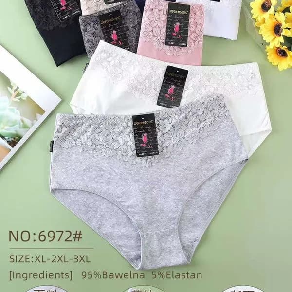 Majtki damskie XL-XXL 95% bawełna 5% elastan NO:6972