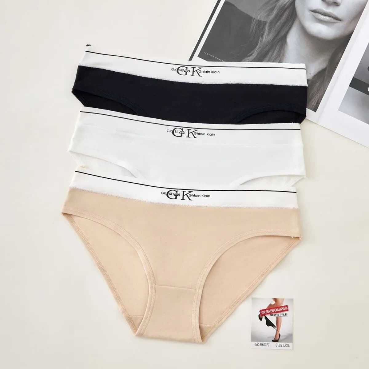 Majtki damskie GK Seven 3 szt. S/M L/XL NO:M60070