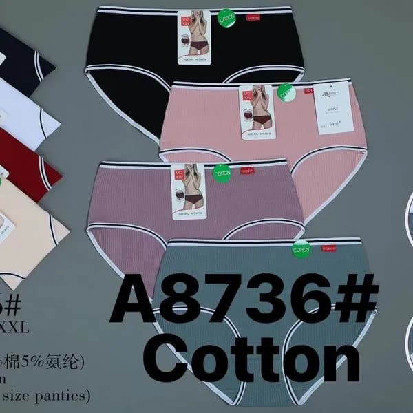 Majtki damskie bawełniane Uokin A8736 XL-XXL 5 szt