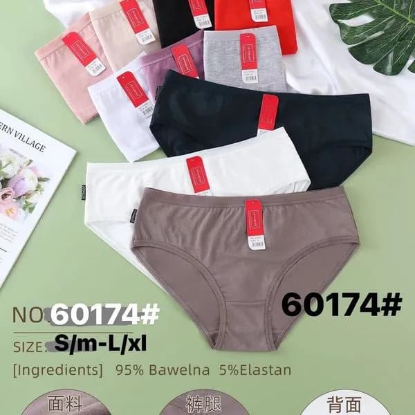 Majtki damskie bawełniane S-L XL NO 60174