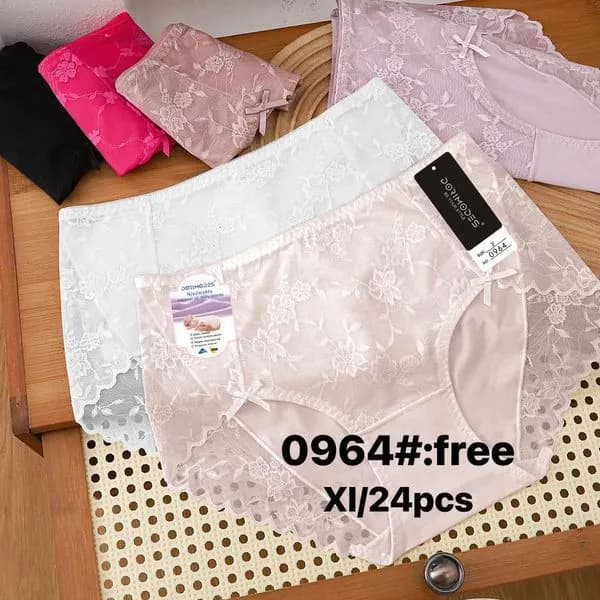 Majtki damskie Dorimodes ML-XL beżowe koronka 24 szt