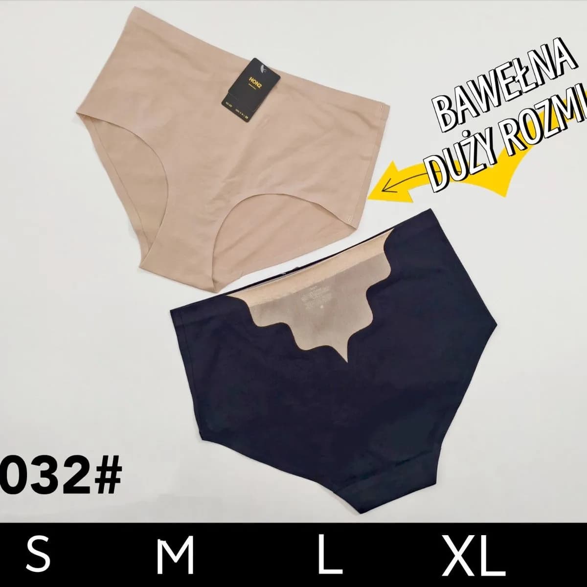 Majtki damskie bawełniane S-XXL, beżowe i granatowe