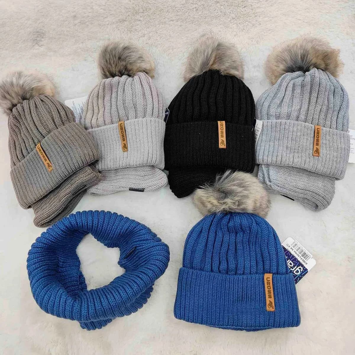 Komplet Czapki Komin dla Dzieci 52-54