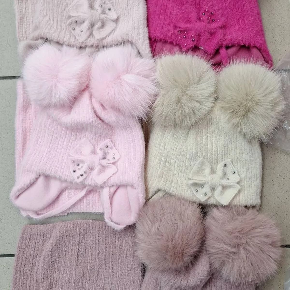 Komplet Czapki Komin dla Dzieci