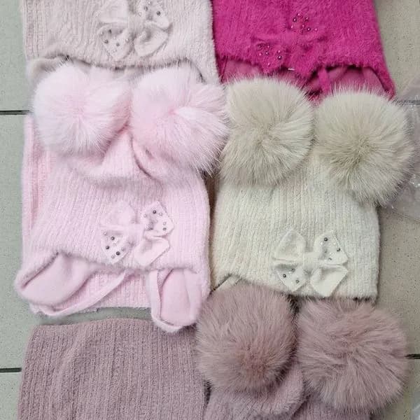 Komplet Czapki Komin dla Dzieci