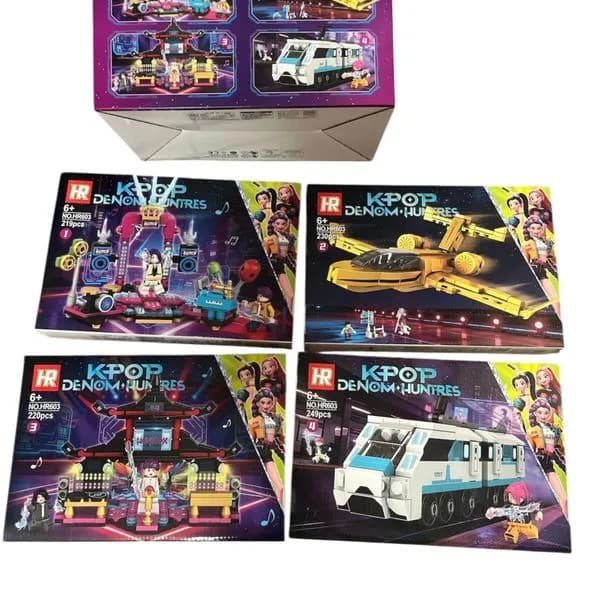 Zestaw klocków Kpop Demon Hunters 4 modele HR