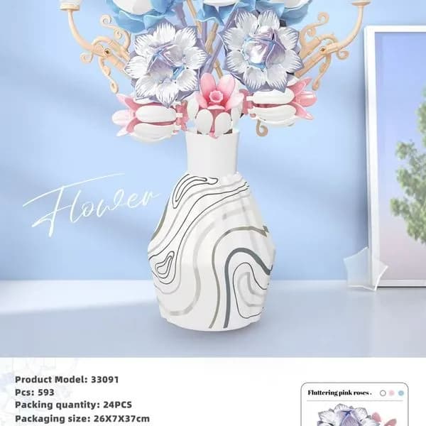 Zabawki Klocki Kwiaty 1154PCS