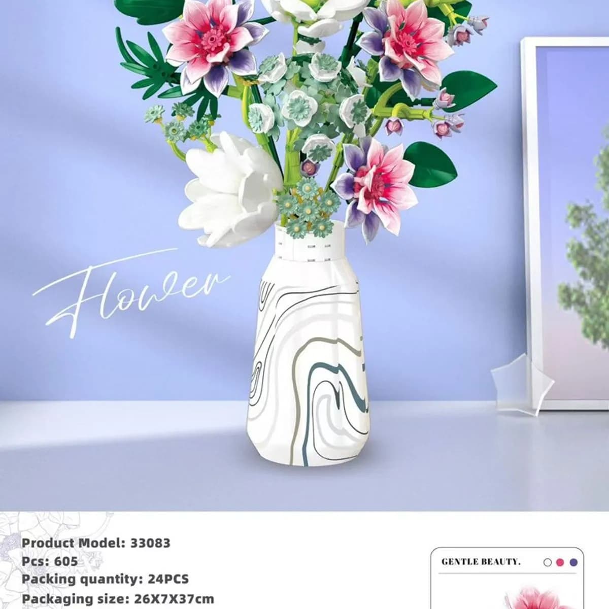 Zestaw klocków Flower Arrangement 605PCS