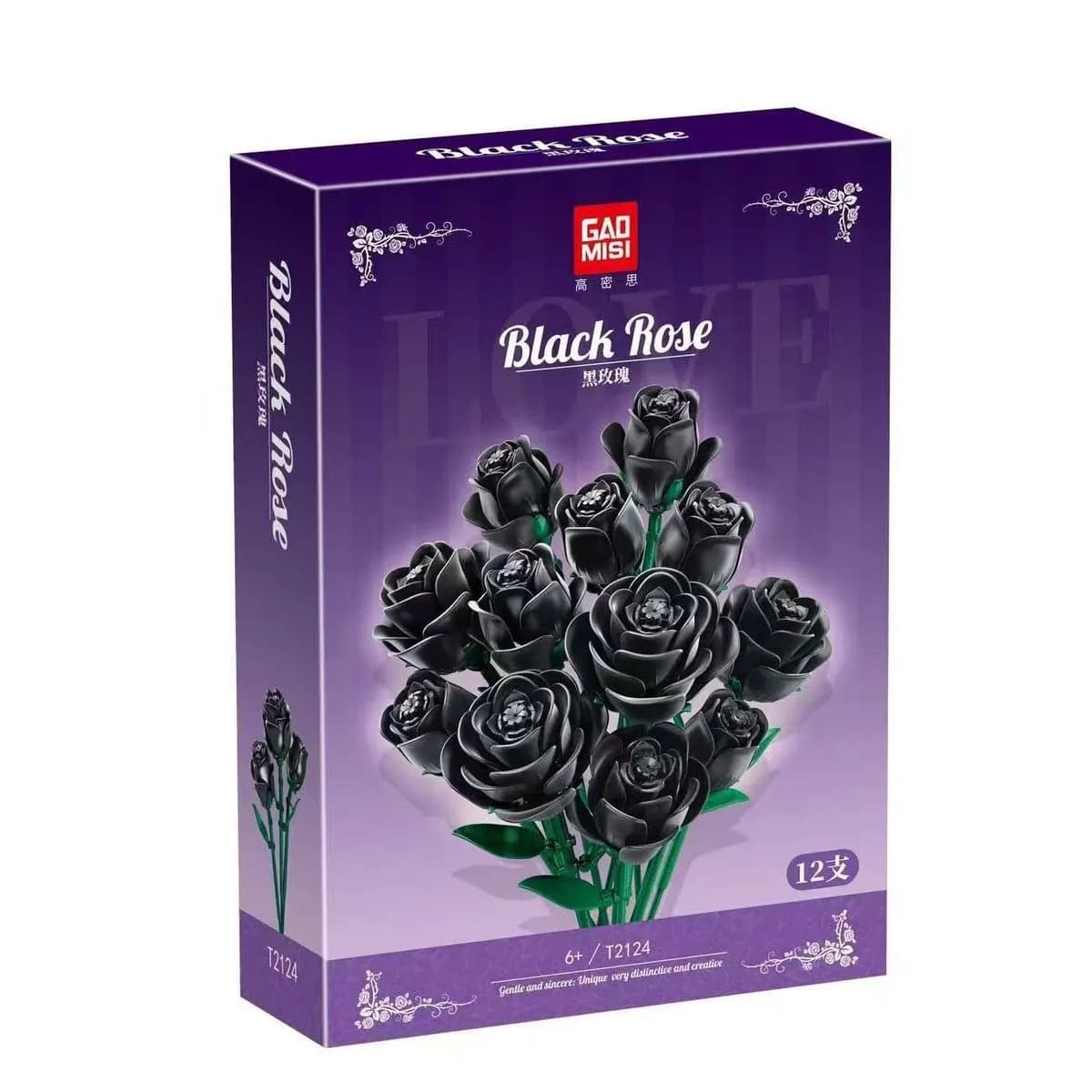 Zestaw klocków kwiaty Black Rose 12 szt GA MI SHI