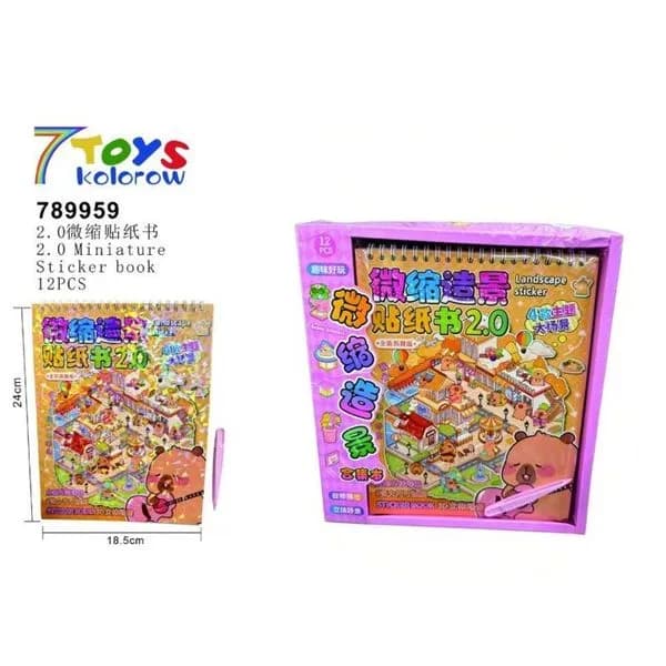 Zabawki Naklejki Kapibara Sticker Book 12 szt