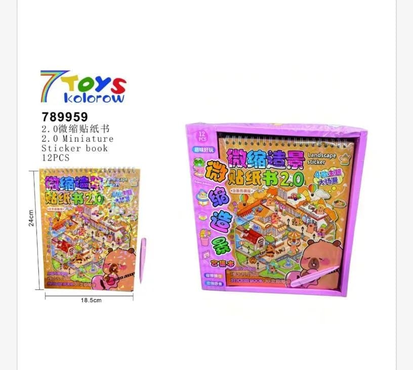 Zabawki Naklejki Kapibara Sticker Book 12 szt