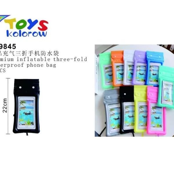 Wodoodporna Torba na Telefon 3-Fold 22x16cm Mix Kolorów