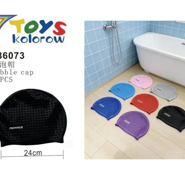 Czepek silikonowy do pływania 24cm kolorowy