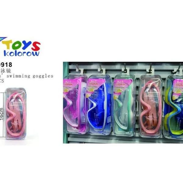 Okulary pływackie 7 Toys kolorowe 16cm 12szt