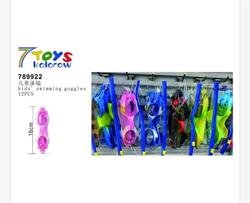 Okulary pływackie dziecięce 16 cm 12 szt