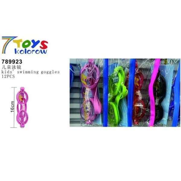 Okulary pływackie dziecięce 78923 kolorowe 12szt
