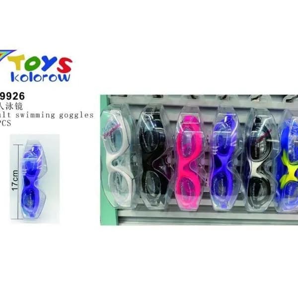 Okulary pływackie kolorowe 17 cm 12 szt