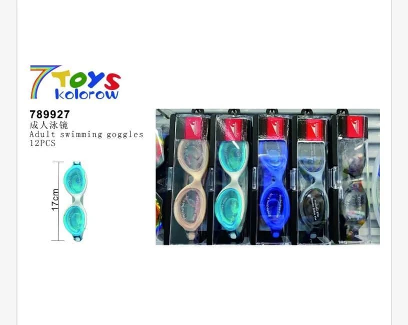 Okulary pływackie dla dorosłych 7 Toys kolorowe 12 szt