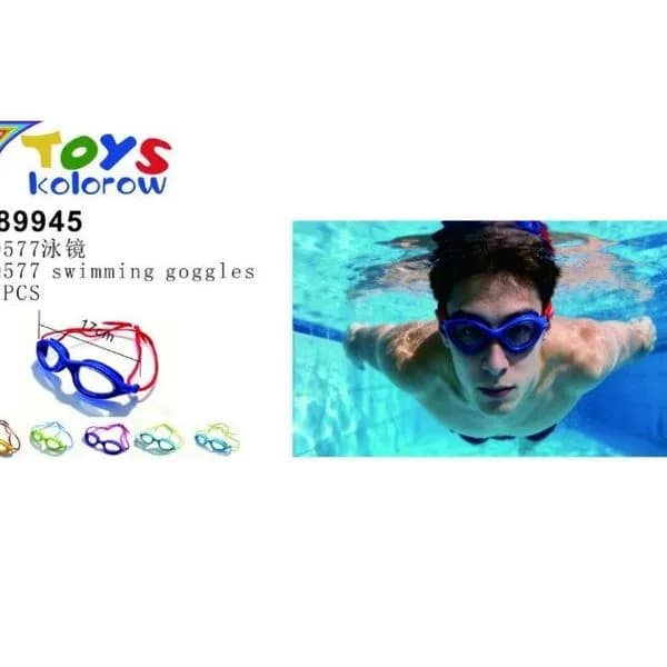 Okulary pływackie kolorowe 7TOYS FD577 12 szt