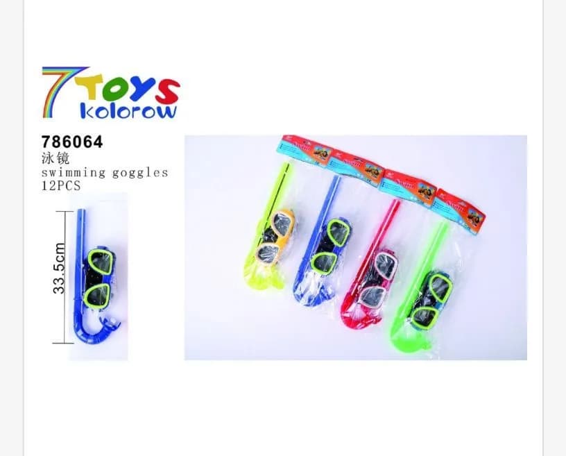 Okulary pływackie kolorowe 12 szt. 786064