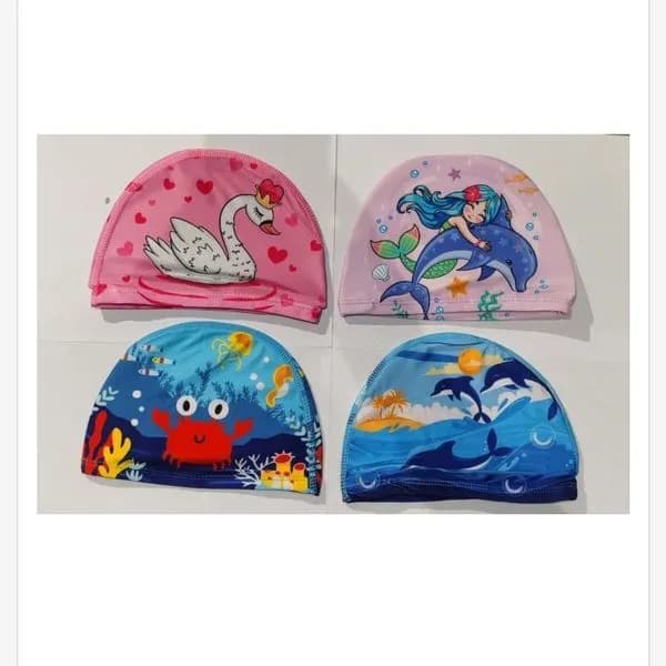 Czepek silikonowy do pływania dziecięcy z motywami morskimi