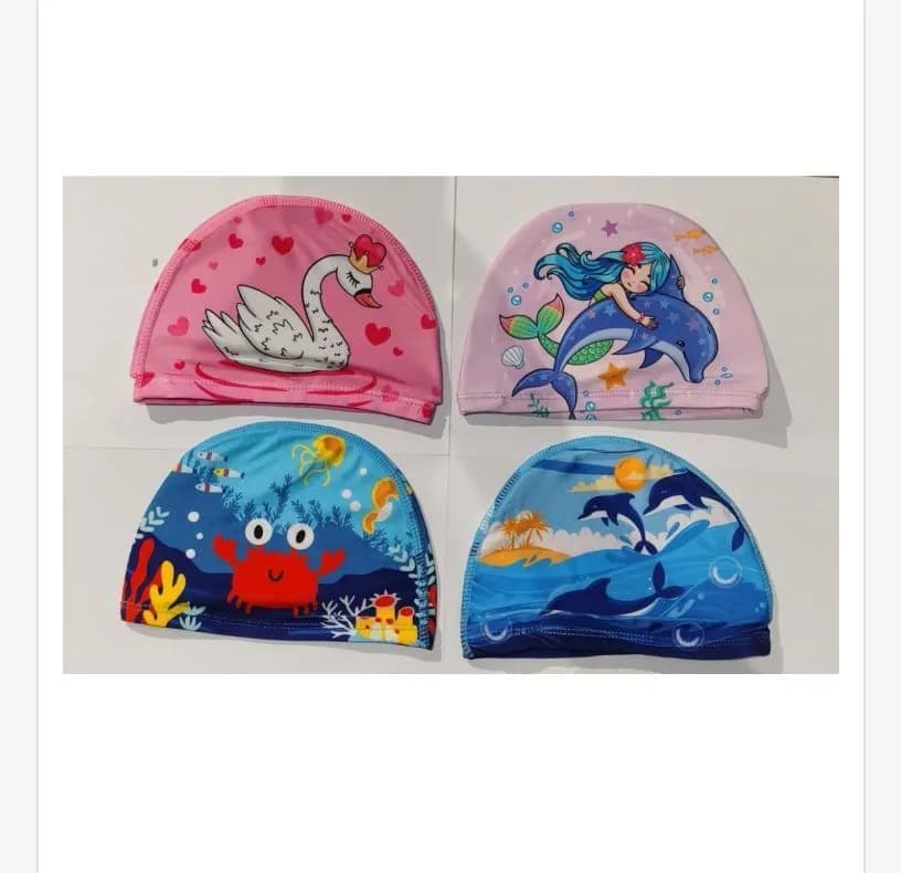 Czepek silikonowy do pływania dziecięcy z motywami morskimi