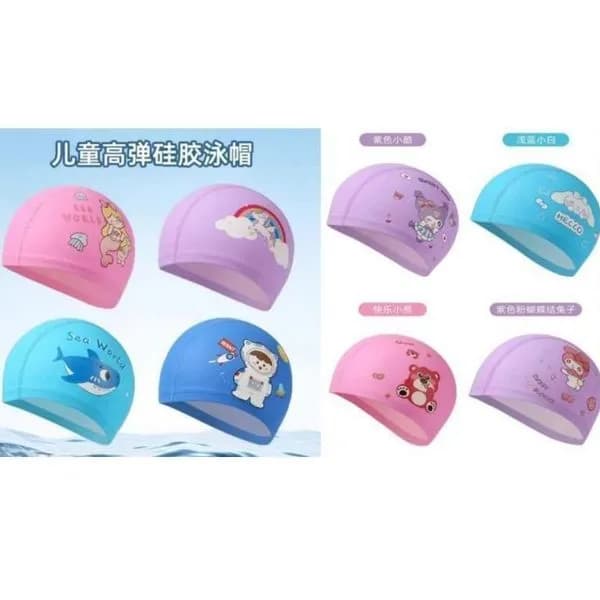 Czepek silikonowy do pływania dziecięcy z nadrukami