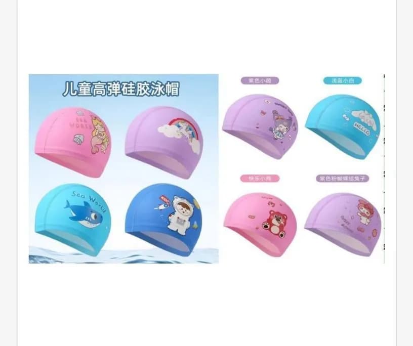 Czepek silikonowy do pływania dziecięcy z nadrukami